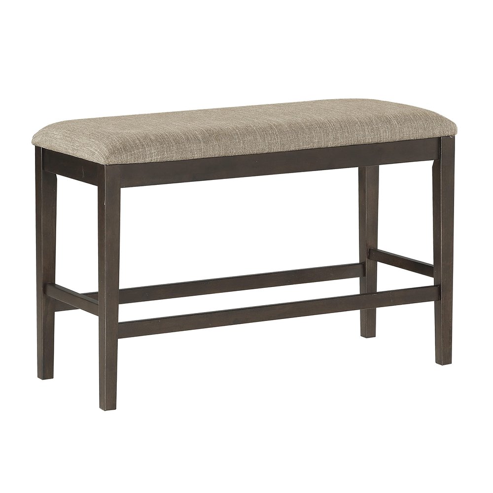 Lexicon Baronscourt Farmhouse Small Entryway Bench - 39 Inch, Upholstered Counter Height Solid Wood Frame, Padded Top, Easy Assembly , 26"Seat Height, Farmhouse End of Bed Bench For Bedroom,Dark Brown
