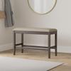 Lexicon Baronscourt Farmhouse Small Entryway Bench - 39 Inch, Upholstered Counter Height Solid Wood Frame, Padded Top, Easy Assembly , 26"Seat Height, Farmhouse End of Bed Bench For Bedroom,Dark Brown view 2