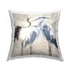 Stupell Industries Egret & Crane Birds Botanical Leaf Pattern Design by Kim Allen Throw Pillow view 1