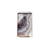 ORTOLY Tray Stainless Steel Glass Bathroom Tray Electroplating Color Printing Metal Handle Jewelry Tray Rectangular Bathroom Storage Tray 14  8.8  0.11 Inches Organizer view 1