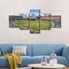 5 Panels Maryland Canvas Wall Art Painting Baseball Field Skyline Wall Decor for Living Room Pictures Print on Canvas USA Sports Framed Modern Artwork for Home Wall Bedroom Decorations, 50" Wx24 H view 3