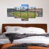 5 Panels Maryland Canvas Wall Art Painting Baseball Field Skyline Wall Decor for Living Room Pictures Print on Canvas USA Sports Framed Modern Artwork for Home Wall Bedroom Decorations, 50" Wx24 H view 4