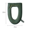 Albideyaa 4PCS Thicker Bathroom Soft Toilet Seat Cover Pad with Handle Zipper Toilet Lid Cover Cushion Soft Thicker Washable Fits All Oval Toilet Seats view 2