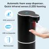 Automatic Foam Soap Dispenser Rechargeable: Electric Soap Dispensers Foaming Hand Free Wall Mount with - IPX5 Waterproof Soap Dispenser Set for Bathroom,Shower, Home, Kitchen,Commercia (Black) view 2