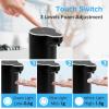 Automatic Foam Soap Dispenser Rechargeable: Electric Soap Dispensers Foaming Hand Free Wall Mount with - IPX5 Waterproof Soap Dispenser Set for Bathroom,Shower, Home, Kitchen,Commercia (Black) view 4