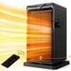 SANVINDER Space Heater, 1500W Space Heaters for Indoor Use Electric Heater for Bedroom, ECO Thermostat 90 Oscillating 24H Timer, Fast Heating, Remote Control, Safe for Home Office Room view 1