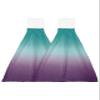 2 PCS Kitchen Hand Towels, Farmhouse Teal Purple Ombre Soft Plush Hanging Tie Towels with Loop for Kitchen Bathroom Dish Cloth Tea Bar Towel Hazy Turquoise Rustic Gradient view 1