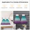 2 PCS Kitchen Hand Towels, Farmhouse Teal Purple Ombre Soft Plush Hanging Tie Towels with Loop for Kitchen Bathroom Dish Cloth Tea Bar Towel Hazy Turquoise Rustic Gradient view 4