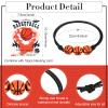 Yinkin 16 Pcs Basketball Team Gifts for Team Valentines Gift Basketball Bracelet Accessories Sport Party Favors Charms Jewelry Gifts Bracelet with Motivational Card Bulk view 2