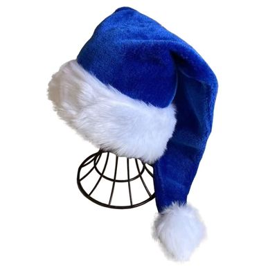 Blue Deluxe Adults Santa Hat for Colorful And Funny Christmas Theme