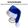 Blue Deluxe Adults Santa Hat for Colorful And Funny Christmas Theme view 4