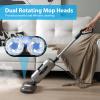 COSTWAY Multipurpose Steam Cleaner, 180 Dual Rotating Handheld Steam Mop with 230F Hot Steam, 3 Steam Levels, 410Ml Water Tank, Led Headlights, 2 Washable Pads, for Hardwood Floor Laminate, 1100W view 2