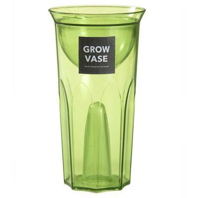 Tombow Hydroponics Container, Glow Base, Green, Shinki Synthetic 3.5 x 6.7 inches (9 x 17 cm)