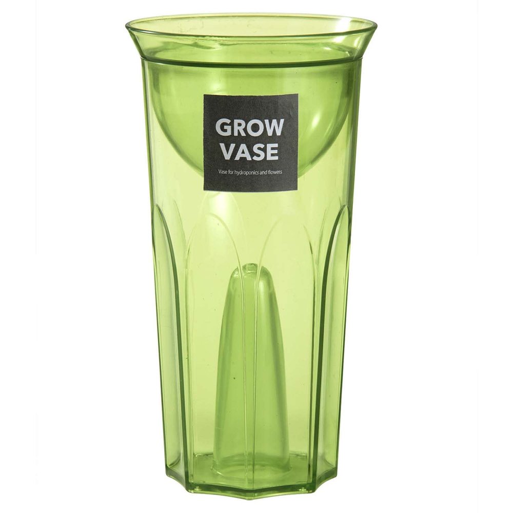 Tombow Hydroponics Container, Glow Base, Green, Shinki Synthetic 3.5 x 6.7 inches (9 x 17 cm)