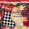 kioskbanks Buffalo Plaid Christmas Stockings Personalized Set of 1 2 3 4 5 6 Custom White and Black Stockings with Name of 6 Decoration Xmas Holiday Fireplace view 3