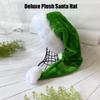 Green Deluxe Adults Santa Hat for Colorful And Funny Christmas Theme view 2