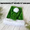 Green Deluxe Adults Santa Hat for Colorful And Funny Christmas Theme view 3