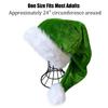 Green Deluxe Adults Santa Hat for Colorful And Funny Christmas Theme view 4