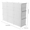 Gdrasuya10 Portable Shoe Rack 36 Pairs DIY Shoe Storage Shelf Organizer Large Plastic Shoe Organizers for Entryway Doorway Bedroom Gift Shoe Cabinet Stand White(3 Tier 9 Doors) view 2