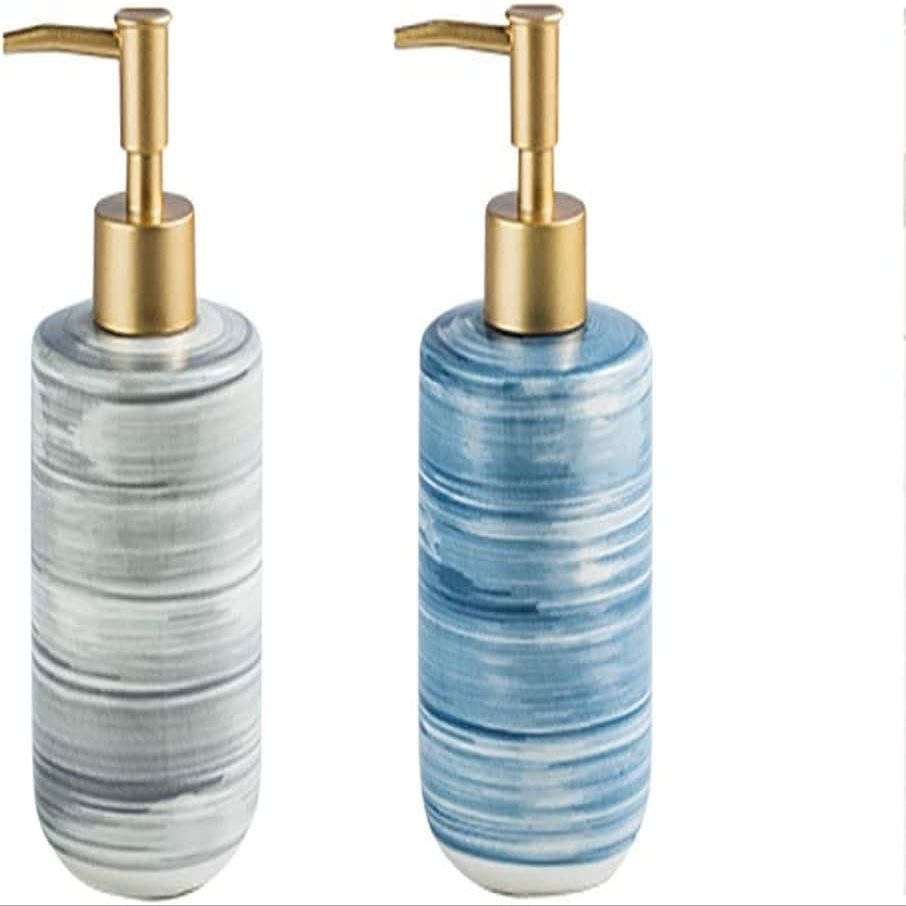 Fashion soap Dispenser Soap Dispenser Ceramic Beautiful Lines be Used as Decorations Reusable Shampoo Shower Gel Bottle Fashion