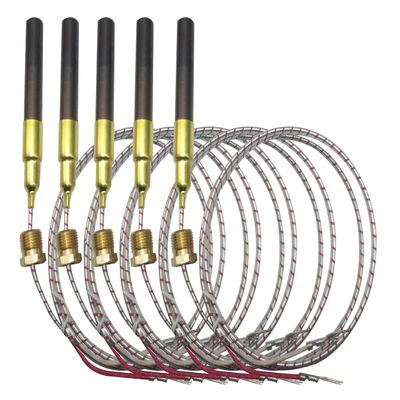 5 pcs 36" Aluminum 750mv Thermopile Generator Replacement for Fireplace Thermopile Replacement Fireplace&Stove Accessories,Fire Gas Stoves Heat&Glo Gas Stoves Oven Water Heater&Frying Furnace