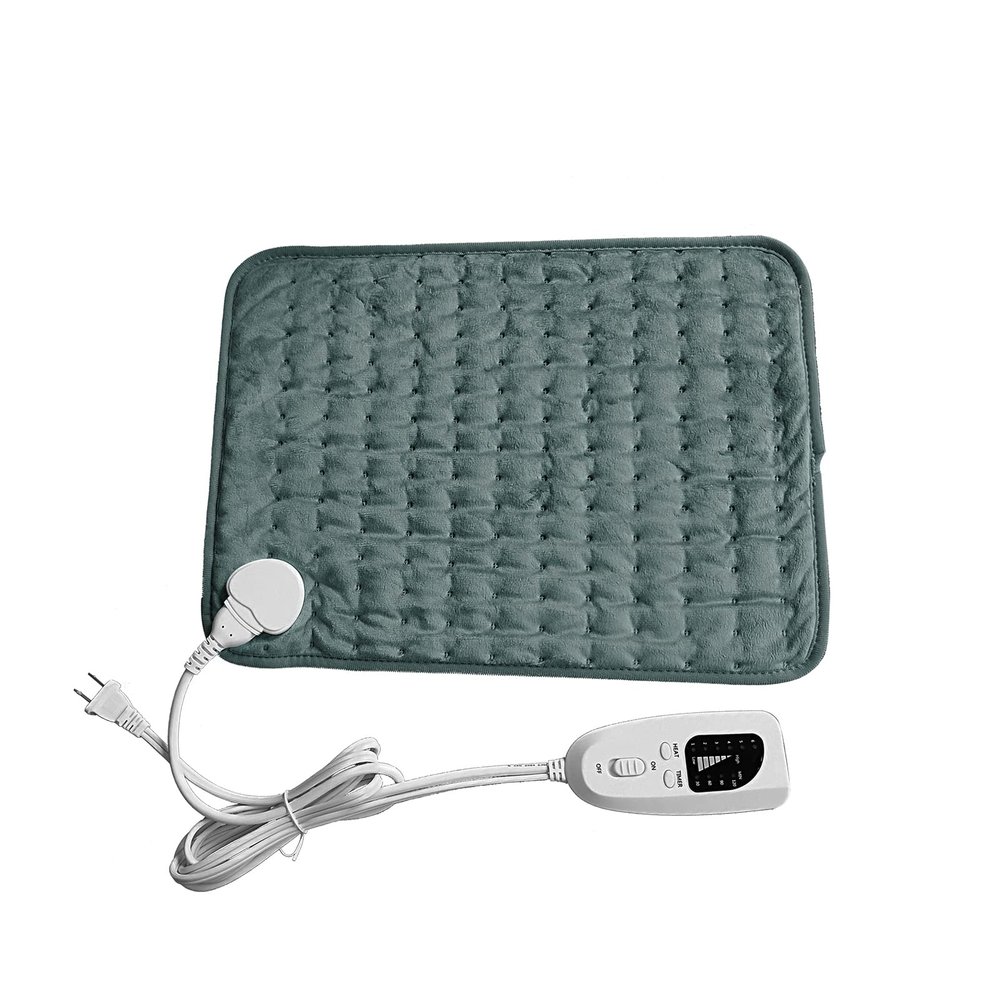 BK&MF Fleece Heated Blanket Electric Throw,6 Heat Settings Safe Fast Heating Heating Blanket Electric Blanket Heater Blanket Electric for Office,Green,40x30cm(16x12inch)