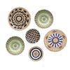 Boho Wall Basket Decor - Set of 3/6 Woven Unique Seagrass Wicker Hanging Decorative Baskets - Rattan Wall Art Basket for Storage or Gift for Rustic Bohemian Farmhouse Home Living Room Bedroom Kitchen, view 1