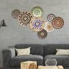 AVSMGP Wall Basket Decor Set of 6 | Hanging Wicker Wall Decor with Rattan Mirror and Woven Baskets | Perfect for a Boho, Rattan Wall Decor | Handmade with a Hook on The Back for Easy Hanging,A view 2
