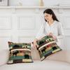 Deer Pillow Covers Bear Throw Pillow Covers Christmas Theme Cushion Covers For Living Room Bedroom Decor Wooden Style Fish Pine Tree Camping Retro Decorative Square Pillow Cases 20x20 Set Of 2 view 3