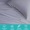 Queen 4 Pc Sheet Set 800 TC Egyptian Cotton Sheets Queen Size Cotton Sheets for Queen Size Bed Sateen Long Staple Deep Pockets Flat Fitted Pillow Case Better Than Percale Hotel Quality Silver view 3