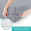 Queen 4 Pc Sheet Set 800 TC Egyptian Cotton Sheets Queen Size Cotton Sheets for Queen Size Bed Sateen Long Staple Deep Pockets Flat Fitted Pillow Case Better Than Percale Hotel Quality Silver view 4