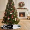 48 Inch Christmas Tree Skirt, Puerto Rico Flag Tree Skirt Christmas Decorations Indoor Outdoor, Summer Tropical Modern Aesthetics Xmas Tree Skirts Mats Ornaments for Party Decor view 3
