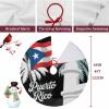 48 Inch Christmas Tree Skirt, Puerto Rico Flag Tree Skirt Christmas Decorations Indoor Outdoor, Summer Tropical Modern Aesthetics Xmas Tree Skirts Mats Ornaments for Party Decor view 4