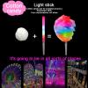5 Pcs LED Cotton Candy Cones, Glowing Cotton Candy Sticks, 8 Patterns Colorful LED Cotton Candy Glow Sticks for Cotton Candy Maker, Reusable Safety Food Grade Material Marshmallow Sticks view 2