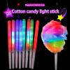 5 Pcs LED Cotton Candy Cones, Glowing Cotton Candy Sticks, 8 Patterns Colorful LED Cotton Candy Glow Sticks for Cotton Candy Maker, Reusable Safety Food Grade Material Marshmallow Sticks view 3