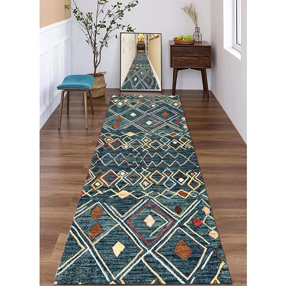 Modern Hallway Runner Rug100cm/1.5m/2m/2.5m/300cm/350cm/4m/5m/6m Long Carpet Runner for Corridor/Kitchen/Bedroom/Entryway Non-Slip Area Rug (Size : 2 ft x 19.7 ft)