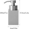 Square Soap Dispenser Brushed Nickel Stainless Steel Refillable Soap Dispensers 200ml/7oz Industrial Soap Pump for Bathroom view 2