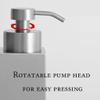 Square Soap Dispenser Brushed Nickel Stainless Steel Refillable Soap Dispensers 200ml/7oz Industrial Soap Pump for Bathroom view 3