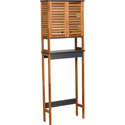 EVIDECO French Home Goods Over-The-Toilet Storage Cabinet with Double Doors  Freestanding Bathroom Organizer with Shelves, Space-Saving Design for Stylish and Functional Restroom Organization