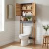 EVIDECO French Home Goods Over-The-Toilet Storage Cabinet with Double Doors  Freestanding Bathroom Organizer with Shelves, Space-Saving Design for Stylish and Functional Restroom Organization view 2