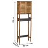 EVIDECO French Home Goods Over-The-Toilet Storage Cabinet with Double Doors  Freestanding Bathroom Organizer with Shelves, Space-Saving Design for Stylish and Functional Restroom Organization view 3
