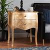 Baxton Studio Patrice Gold Finished Wood 2-Drawer End Table view 2