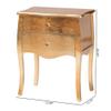 Baxton Studio Patrice Gold Finished Wood 2-Drawer End Table view 3