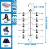 4 Pack Metal Pants Skirt Hangers Organizer,5 Tier Space Saving Hangers with Adjustable Non Slip Clips, Heavy Duty 360 Degree Swivel Hook, Gain 80% More Space for Slacks, Trousers, Shorts, Jeans view 4