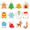 12 Pieces Christmas Cookie Cutters Set - Mini Cute Cookie Cutter includes Gingerbread Men, Snowflake, Reindeer, Candie, Christmas Tree, Snowman, Santa Face and More Xmas Cutters Molds Decorations view 1