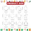12 Pieces Christmas Cookie Cutters Set - Mini Cute Cookie Cutter includes Gingerbread Men, Snowflake, Reindeer, Candie, Christmas Tree, Snowman, Santa Face and More Xmas Cutters Molds Decorations view 2