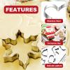 12 Pieces Christmas Cookie Cutters Set - Mini Cute Cookie Cutter includes Gingerbread Men, Snowflake, Reindeer, Candie, Christmas Tree, Snowman, Santa Face and More Xmas Cutters Molds Decorations view 3