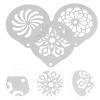 3pcs Coffee Latte Pieces Coffee Templates Hot Chocolate Stencil Cappuccino Art Templates Cookie Template Steel Printing Coffee Stencil Cake Stainless Steel Embossed Coffee Cup view 2