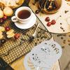 3pcs Coffee Latte Pieces Coffee Templates Hot Chocolate Stencil Cappuccino Art Templates Cookie Template Steel Printing Coffee Stencil Cake Stainless Steel Embossed Coffee Cup view 4
