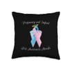 Pregnancy Infant Loss Awareness Month Ribbon Throw Pillow view 1